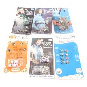 Large Lot of Dritz Clinton Ginger Snaps Fasteners Scovill Purple Red Green Pearl